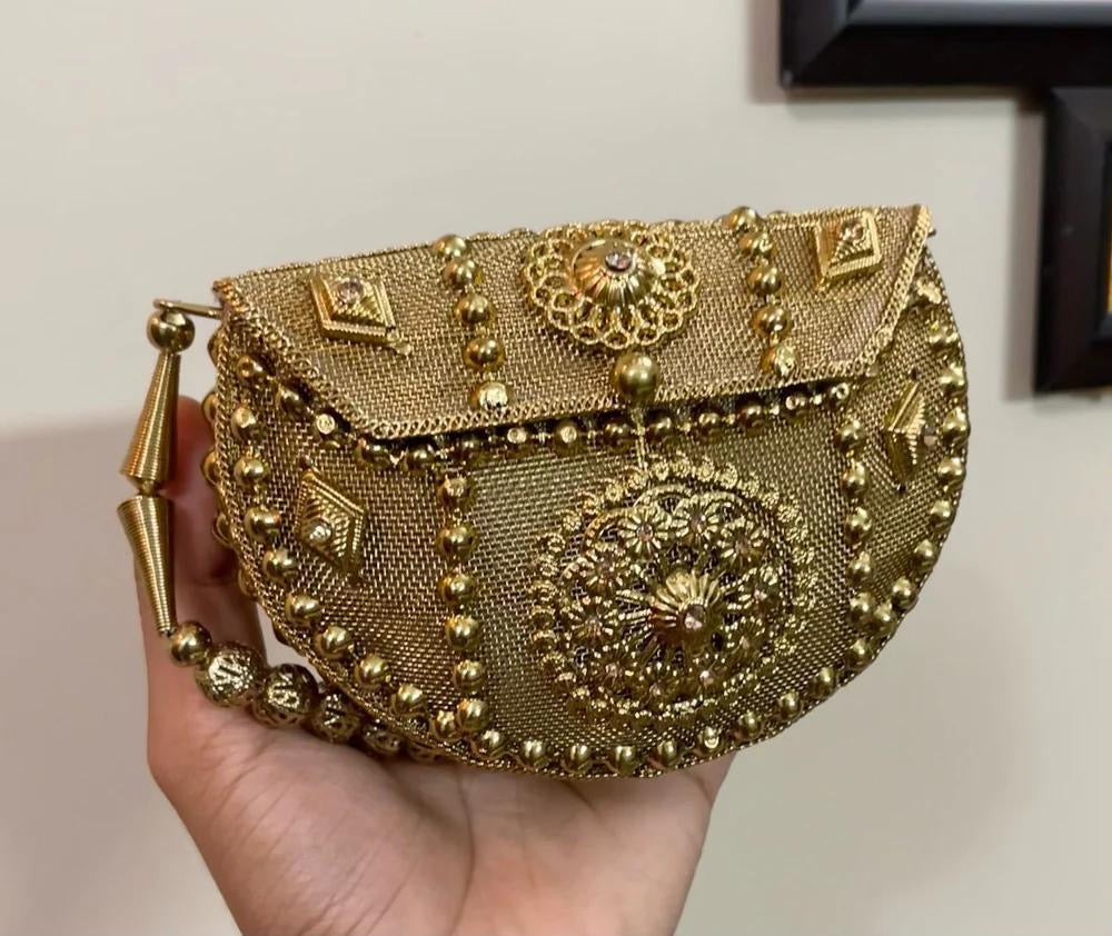 Golden Indian clutch